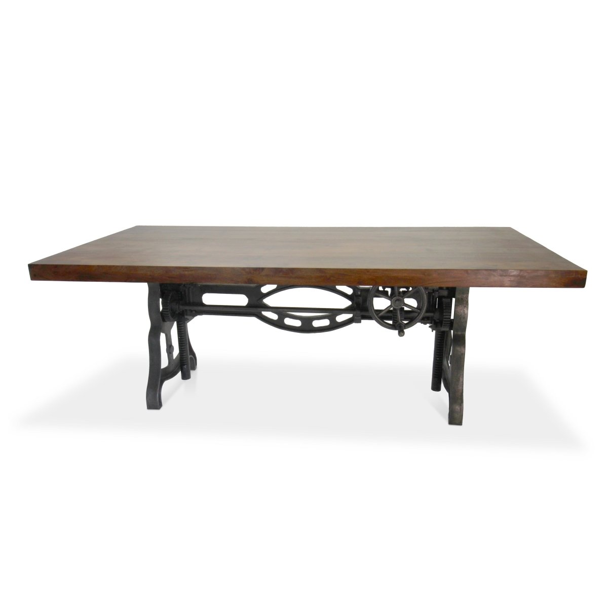 Shoemaker Dining Table - Adjustable Height Iron Base - Walnut Top ...