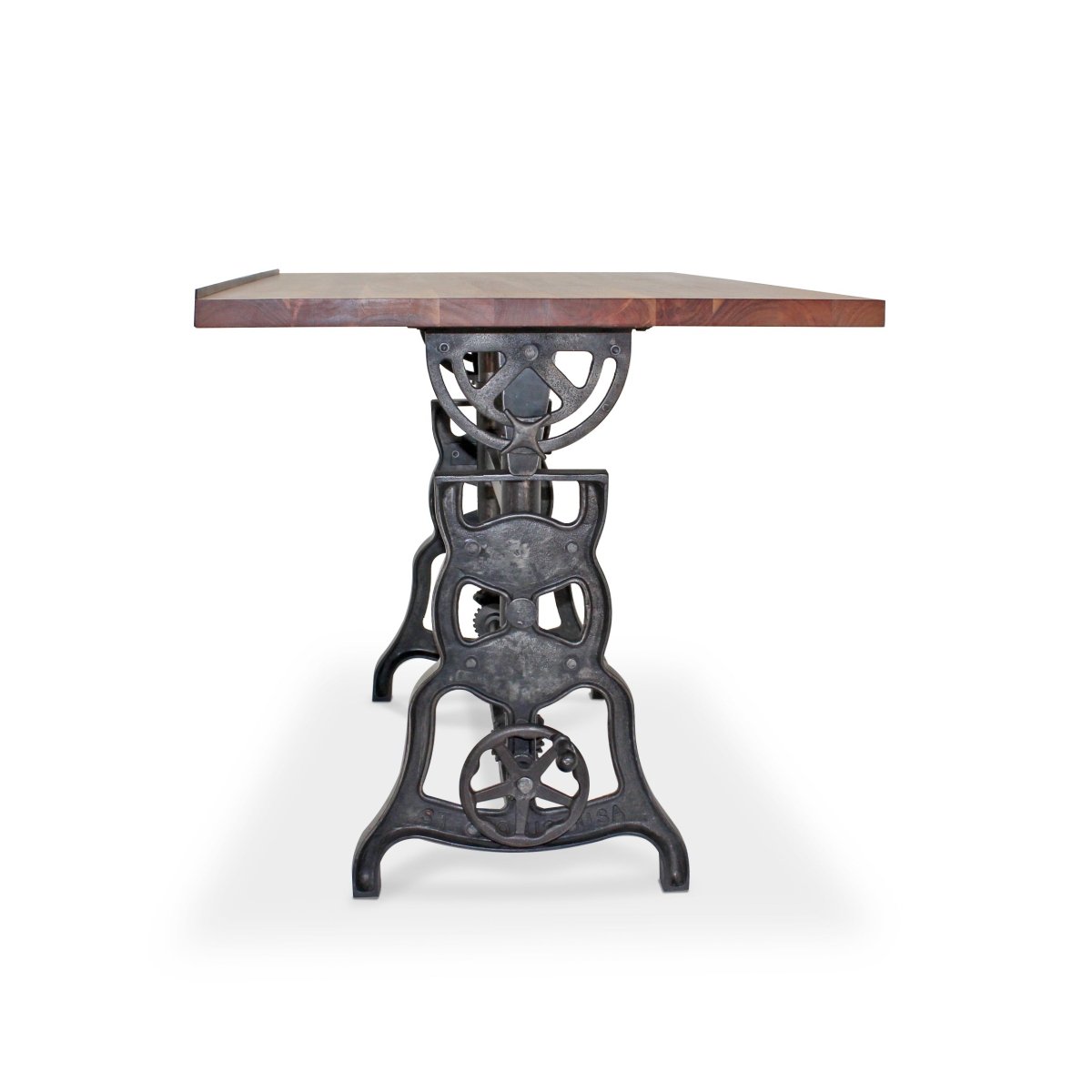 Shoemaker Drafting Table Desk - Adjustable Height Iron Base - Tilt Top ...