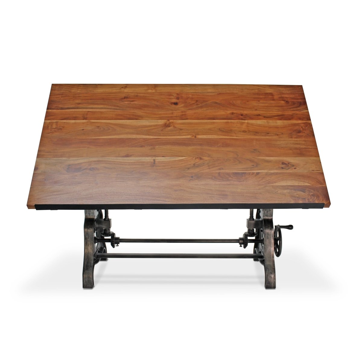 Shoemaker Drafting Table Desk - Adjustable Height Iron Base - Tilt Top ...