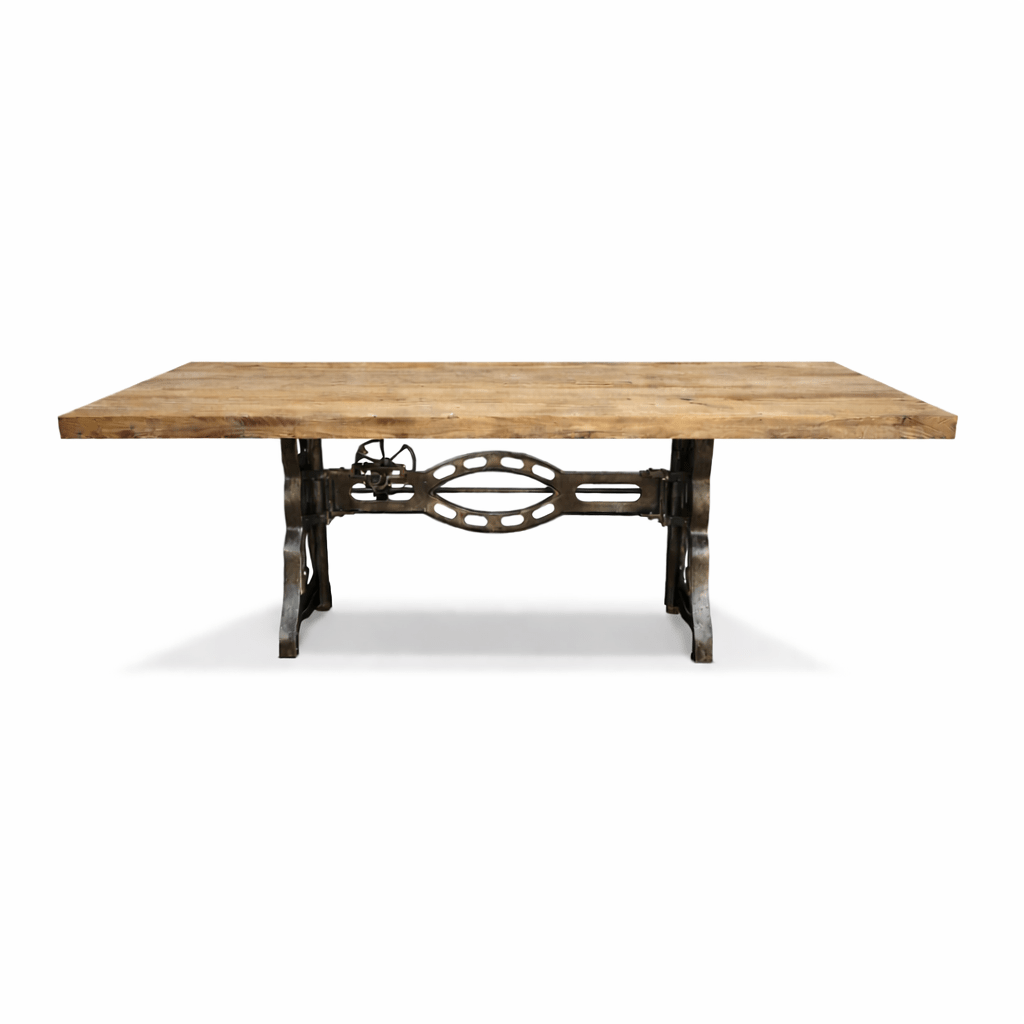 Shoemaker Industrial Adjustable Table 8 ft Blonde Acacia – Knox Deco