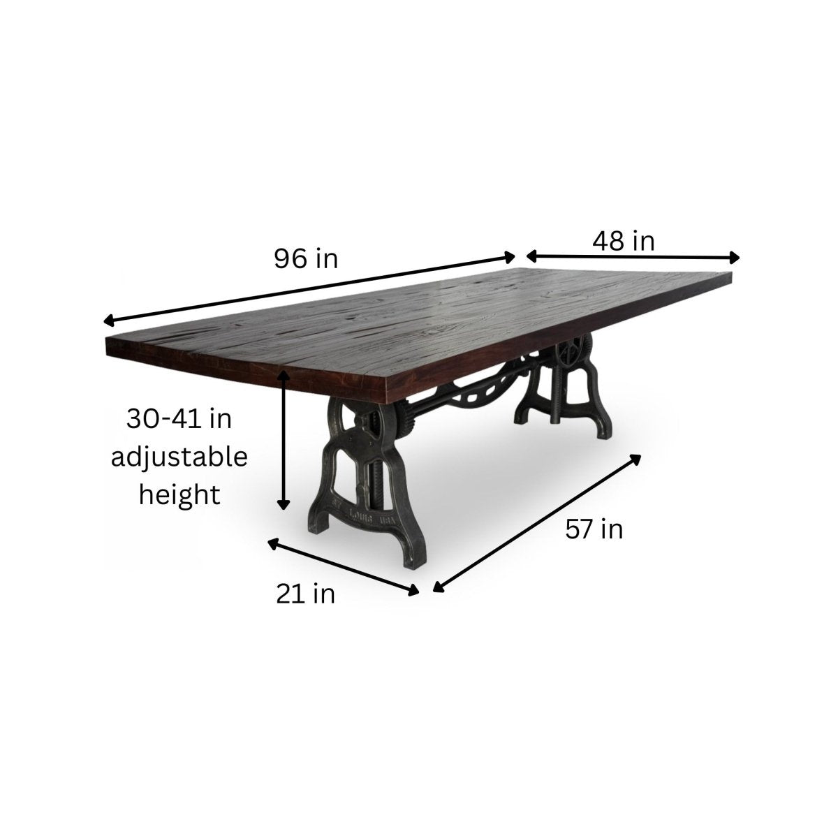 Shoemaker Reclaimed Espresso Adjustable Dining Table 8 ft – Knox Deco