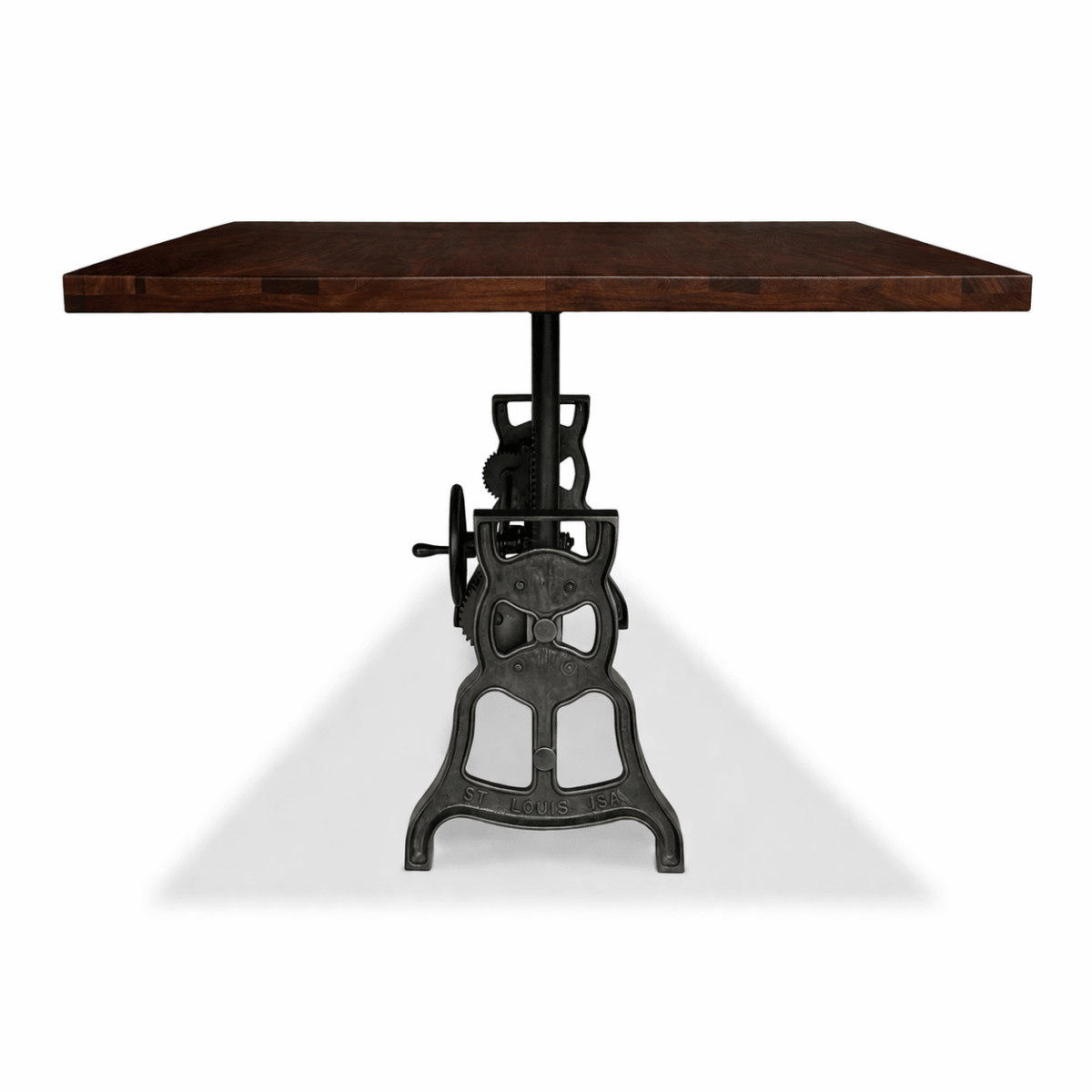 Shoemaker Smooth Espresso Adjustable Dining Table 8 ft - Knox Deco