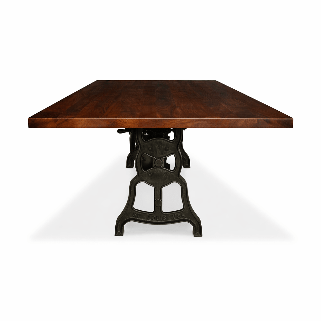 Shoemaker Smooth Espresso Adjustable Dining Table 8 ft - Knox Deco