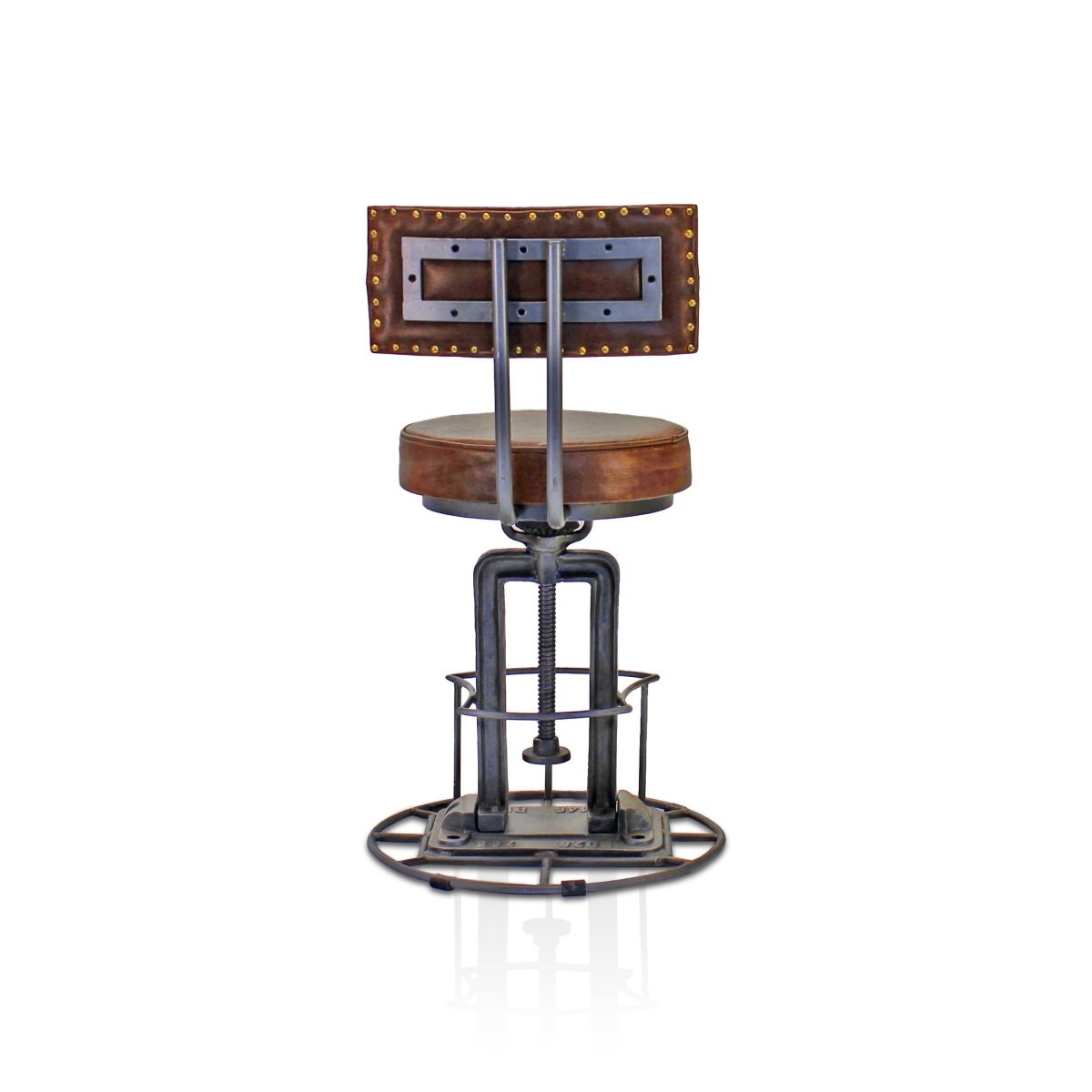Simplex Industrial Dining Chair - Adjustable Height Crank - Brown ...