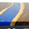Walnut Burl Dining Tabletop - Deep Blue River Epoxy - 60 x 36 x 2" - Knox Deco - DIY