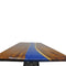 Walnut Live Edge Burl Dining Tabletop - Deep Blue River Epoxy - 96x48x2" - Knox Deco - DIY