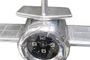 Airplane Wall Clock - Polished Aviation Aluminum - 36" Wingspan - Knox Deco - Clocks