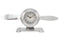 Abstract Airplane Propeller Desk Clock - Polished Aluminum Plane - Knox Deco - Decor