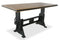 Craftsman Industrial Dining Table - Adjustable Height Iron Base - Hardwood - Knox Deco - Tables