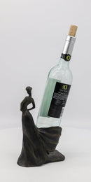 Art Deco Classy Lady Figurine Wine Bottle Holder - Cast Iron Metal - Knox Deco - Decor