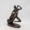 Art Deco Wine Holder Figurine - Cast Iron Metal Nude Lady - Knox Deco - Decor