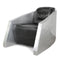 Aviator Bullet Leisure Arm Chair - Genuine Black Leather - Aluminum - Knox Deco - Seating