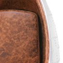 Aviator Egg Pod Easy Chair - Genuine Leather - Polished Aluminum Ovalia - Knox Deco - Seating
