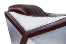 Tomcat Aviator Leisure Chair - Aircraft - Aluminum Leather Armchair - Knox Deco - Seating