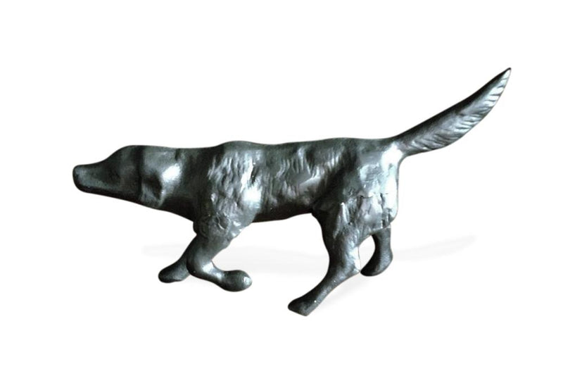 Bird Dog Sculpture Figurine Labrador Hunting Pointing - Cast Iron Metal - Knox Deco - Decor