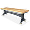 Industrial Adjustable Height Dining Bench Seat - Steel Brass - Brunel - 70" - Knox Deco - Seating