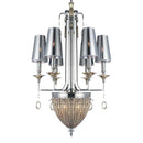 Modern Polished Chrome Crystal Chandelier - Handcrafted - Unique 46" - Knox Deco - Lighting