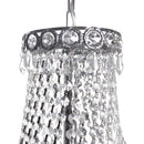 French Empire Tiered Crystal Chandelier - Chrome - Art Deco - 30" x 24" - Knox Deco - Lighting