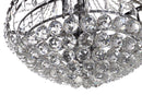 French Empire Tiered Crystal Chandelier - Chrome - Art Deco - 30" x 24" - Knox Deco - Lighting