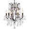 Classic Formal Crystal and Distressed Iron Chandelier - 6 Lights - Knox Deco - Lighting