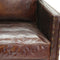 Club Armchair Distressed Genuine Leather Accent Chair - Rustic Brown - Knox Deco - Seating