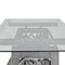 Crescent Writing Table Desk - Adjustable Height Metal Base - Glass Top - Knox Deco - Desks