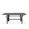 Crescent Writing Table Desk - Adjustable Height Metal Base - Steel Top - Knox Deco - Desk