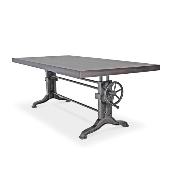 Frederick Adjustable Height Dining Table Desk - Cast Iron - Ebony - Knox Deco - Dining Table