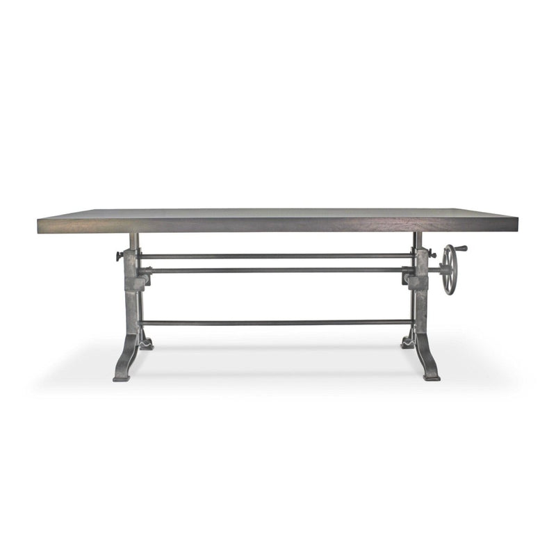 Frederick Adjustable Height Dining Table Desk - Cast Iron - Gray Top - Knox Deco - Dining Tables
