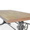 Frederick Adjustable Height Dining Table Desk - Cast Iron - Natural - Knox Deco - Dining Table