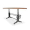 Frederick Adjustable Height Dining Table Desk - Cast Iron - Natural - Knox Deco - Dining Table