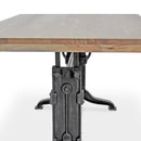 Frederick Adjustable Height Dining Table Desk - Cast Iron - Natural - Knox Deco - Dining Table