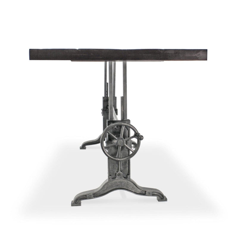 Frederick Adjustable Height Dining Table Desk - Cast Iron - Rustic Ebony - Knox Deco - DIY