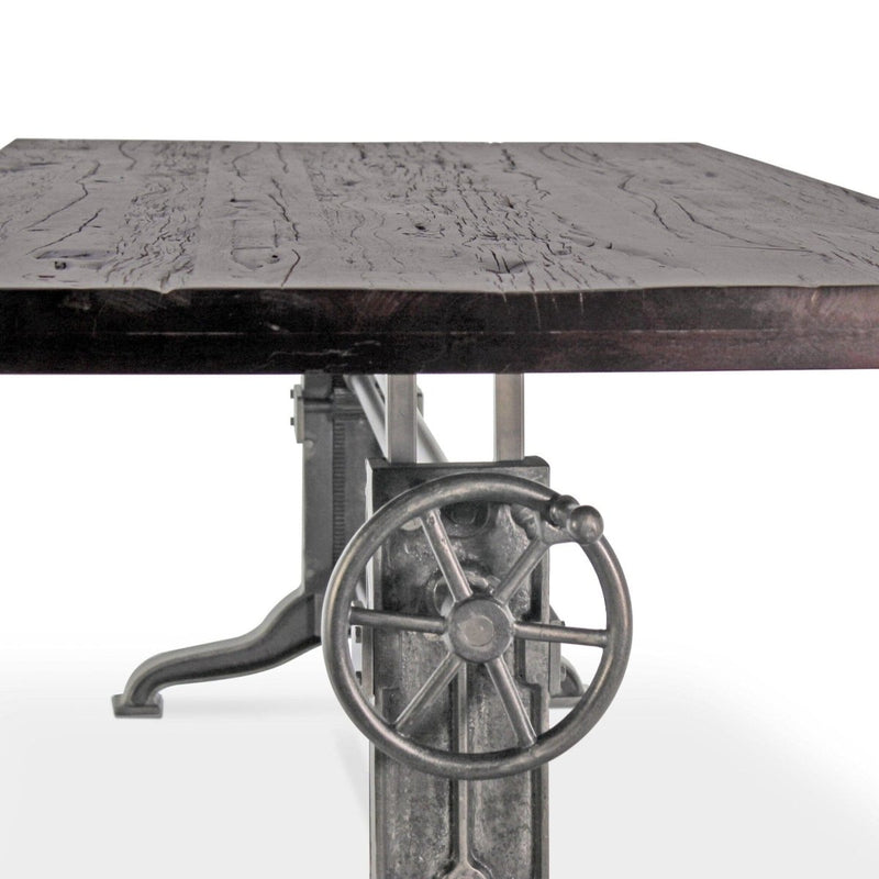 Frederick Adjustable Height Dining Table Desk - Cast Iron - Rustic Ebony - Knox Deco - DIY