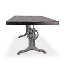 Frederick Adjustable Height Dining Table Desk - Cast Iron - Rustic Ebony - Knox Deco - DIY