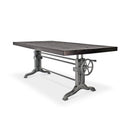 Frederick Adjustable Height Dining Table Desk - Cast Iron - Rustic Ebony - Knox Deco - DIY