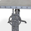 Frederick Adjustable Height Dining Table Desk - Cast Iron - Steel Top - Knox Deco - Dining Table