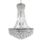 French Empire Crystal Chandelier - Polished Chrome - European - 46" x 27" - Knox Deco - Lighting