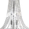 French Empire Crystal Chandelier - Polished Chrome - European - 46" x 27" - Knox Deco - Lighting