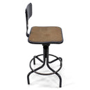 Gray Industrial Adjustable Height Chair - Knox Deco - Seating