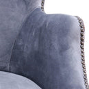 Grey Velvet Dining Chair - Deconstructed Back Exposed Frame Armchair - Knox Deco - Seating
