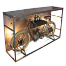 Harley Davidson Antique Motorcycle Bike Bar Pub Table - Lighted Accent - Knox Deco - Tables