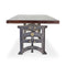 Harvester Industrial Executive Desk - Cast Iron Adjustable Base – Ebony Top - Knox Deco - Desks