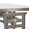 Harvester Industrial Executive Desk - Cast Iron Adjustable Base – Gray Top - Knox Deco - Desks