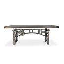 Harvester Industrial Executive Desk - Cast Iron Adjustable Base – Gray Top - Knox Deco - Desks