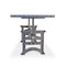 Harvester Industrial Executive Desk - Cast Iron Adjustable Base – Steel Top - Knox Deco - Desks