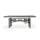 Harvester Industrial Executive Desk - Cast Iron Adjustable Base – Steel Top - Knox Deco - Desks