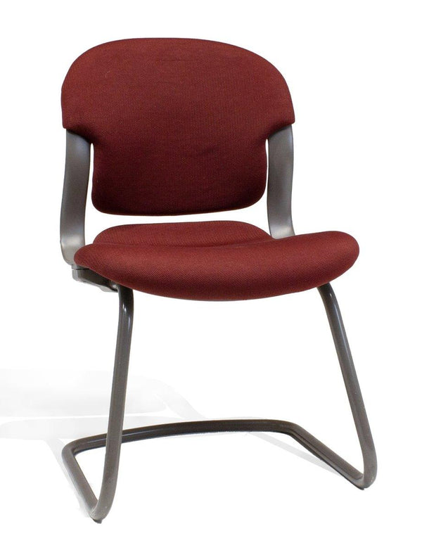 Herman Miller Equa Side Chair Maroon Fabric - Vintage 1980's - Knox Deco - Seating
