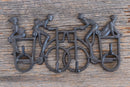 High Wheel Bicycle Wall Hanger Hooks - Metal - Cast Iron Key Rack - Knox Deco - Decor