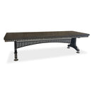 Industrial Adjustable Height Conference Table - Steel Brass - Brunel - Ebony - Knox Deco - Tables